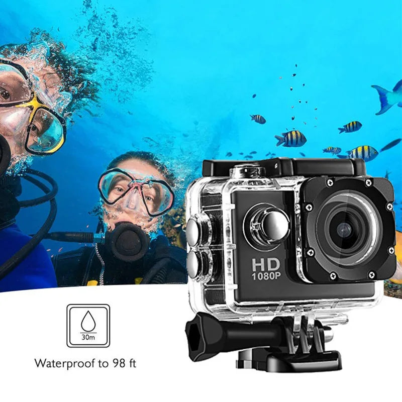 4K Ultra HD Action Camera 3MP 900Mah Underwater Waterproof Case Outdoor Sports Helmet Video Recording Cameras with 2.0 HD Screen