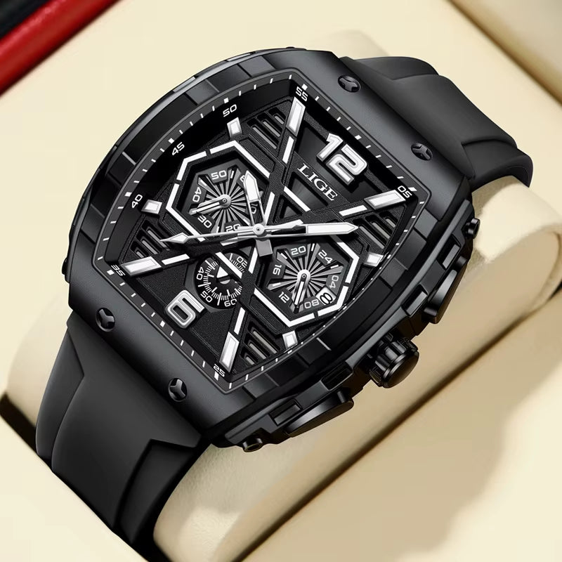 Relogio Masculino  Men Watch Luxury Waterproof Quartz Wristwatch Raise Wrist Luminous Date Sports Silicone Clock Man Watches