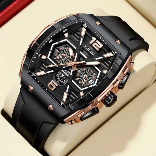 Relogio Masculino  Men Watch Luxury Waterproof Quartz Wristwatch Raise Wrist Luminous Date Sports Silicone Clock Man Watches