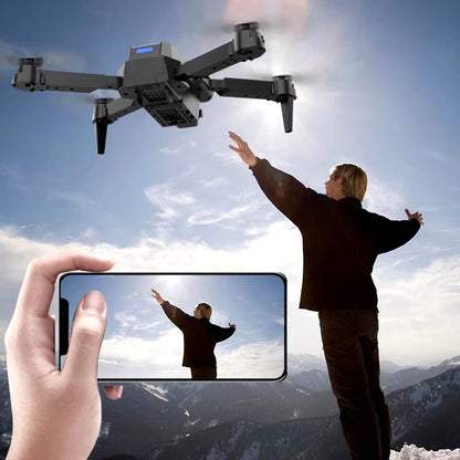 Professional Drone E88 4K Wide-Angle HD 1080P Camera Wifi FPV Height Hold Foldable RC Drone Quadrotor Helicopter Children'S Toys