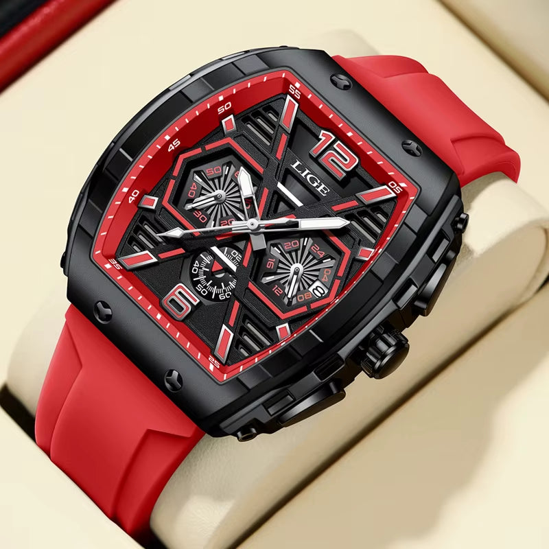 Relogio Masculino  Men Watch Luxury Waterproof Quartz Wristwatch Raise Wrist Luminous Date Sports Silicone Clock Man Watches