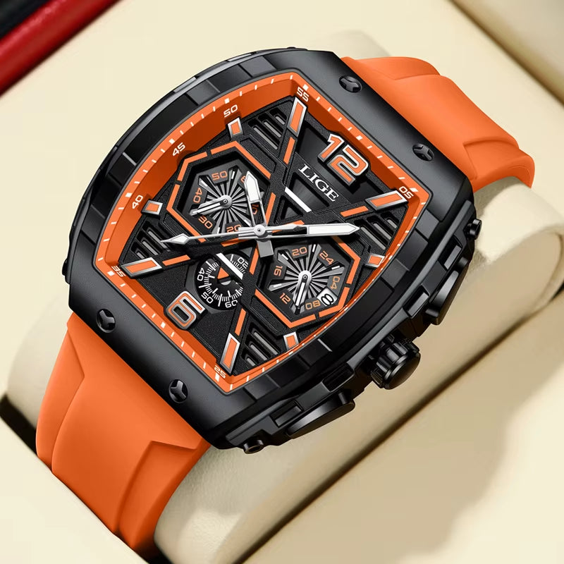 Relogio Masculino  Men Watch Luxury Waterproof Quartz Wristwatch Raise Wrist Luminous Date Sports Silicone Clock Man Watches