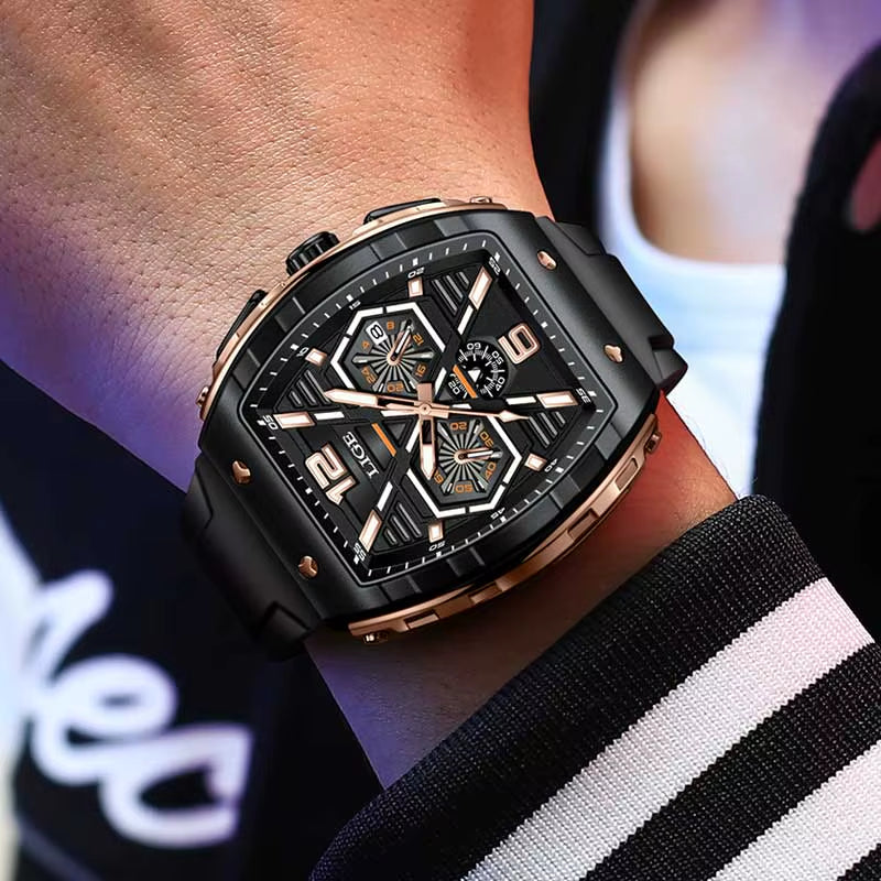Relogio Masculino  Men Watch Luxury Waterproof Quartz Wristwatch Raise Wrist Luminous Date Sports Silicone Clock Man Watches