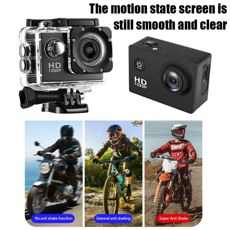 4K Ultra HD Action Camera 3MP 900Mah Underwater Waterproof Case Outdoor Sports Helmet Video Recording Cameras with 2.0 HD Screen