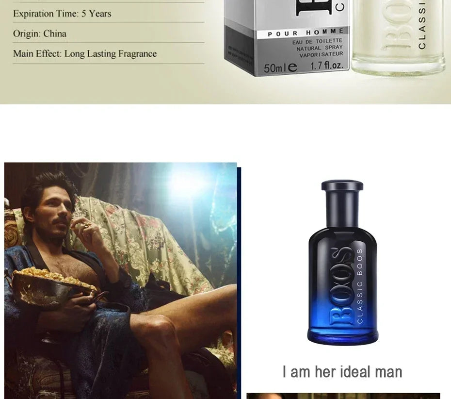Hot Sale Perfume for Men Self Confidence Cologne Perfume Atomizer Fresh Temptation Gentleman Parfum Male Fragrance Cologne